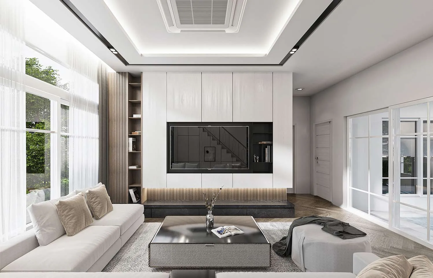3D visualization of the Grandio Rama 3 living room design